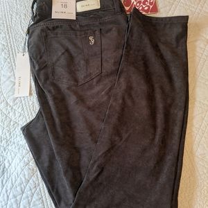 Slink faux suede skinny jeans